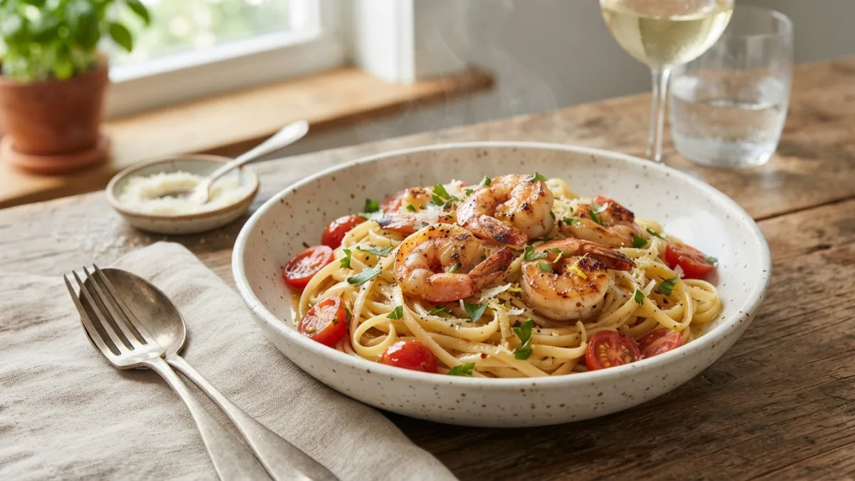 Garlic butter shrimp pasta — 20-Minute Garlic Butter Shrimp Pasta